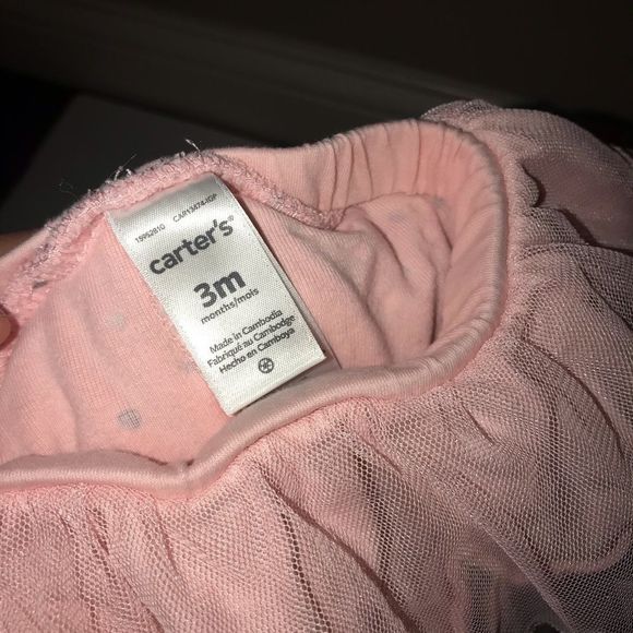 CARTER’S pink multi color polka dot tutu leggings ballerina pink 3 months - Picture 5 of 5